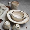 Bunte beige Keramik-Reisschüssel, Geschirr, Porzellan, Suppenschüsseln, einfache Salatschüssel, Haushalt, Restaurant, Geschirr-Set, bestes Geschenk