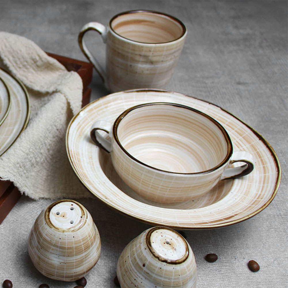 Bunte beige Keramik-Reisschüssel, Geschirr, Porzellan, Suppenschüsseln, einfache Salatschüssel, Haushalt, Restaurant, Geschirr-Set, bestes Geschenk