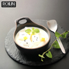 Kleine cremefarbene Schüsseln, Keramik-Untertassen, Schüsseln, RROLLIN-PORZELLAN-Geschirr