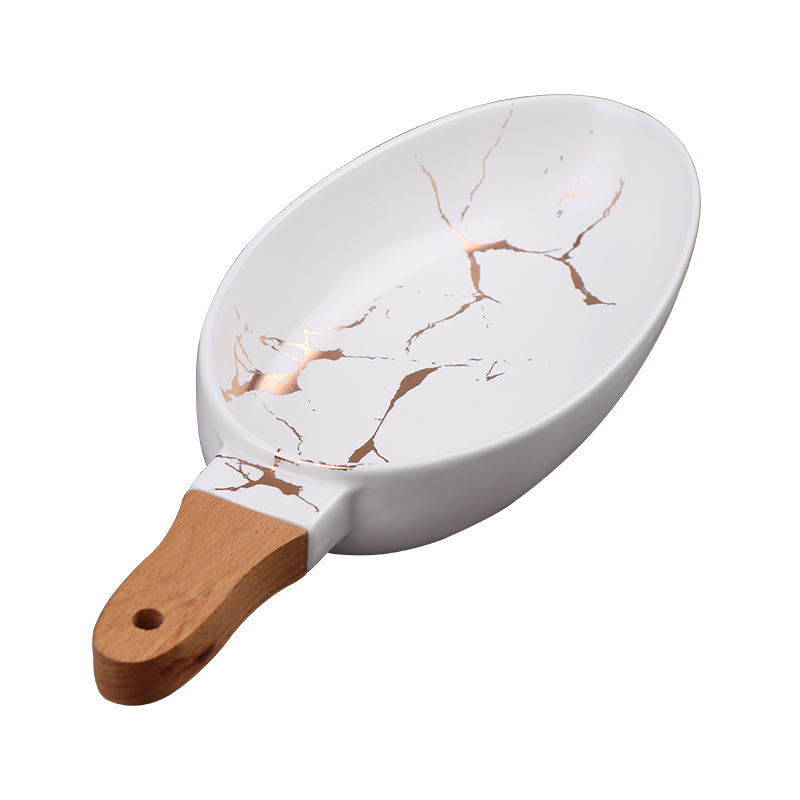 Zwiebel-Suppenschüssel aus Steingut, moderne vergoldete Marmorschüssel mit Griff