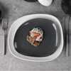 Lieblingsdekoration des Küchenchefs, unregelmäßige quadratische Keramik, Platos Sterne, Hotel, Restaurant, Geschirr, Teller, Porzellan