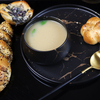 Frühstücks-Marmorschalen, Abendessen-Set, schwarze Marmorschalen, Keramikschalen
