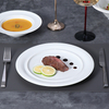 12-Zoll-Steakteller aus weißem Porzellan, Hauptspeiseteller aus Keramik für Restaurants, Hotels, Cafés