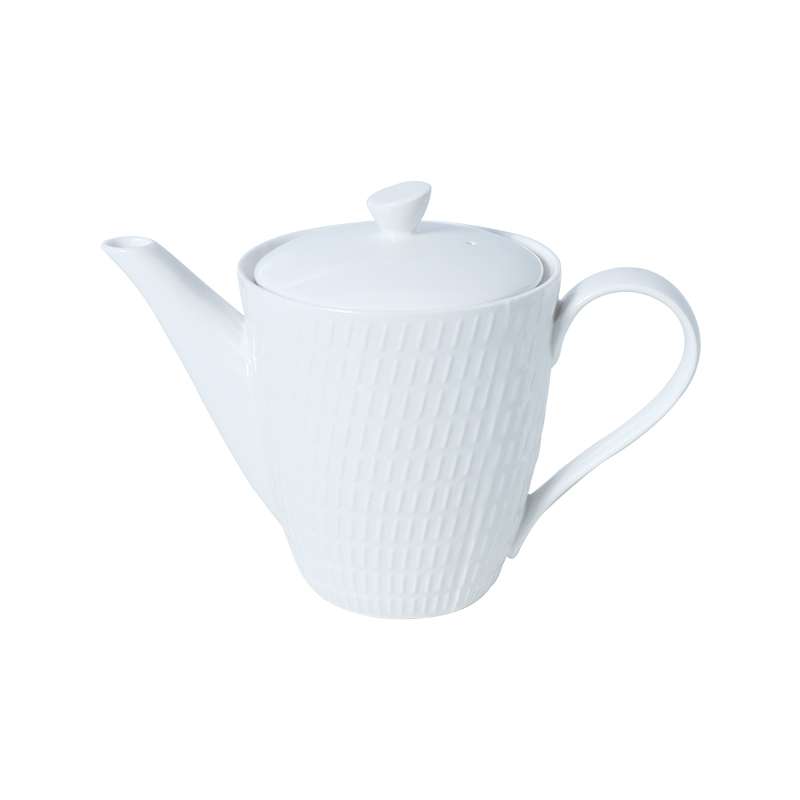Weiße Kaffeekanne aus Porzellan