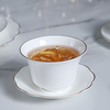 Traditionelle chinesische Teetassen aus Knochenporzellan
