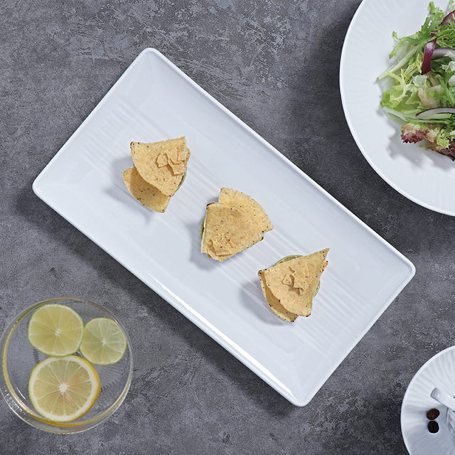 Rechteckiges Assiette-Weihnachtsgeschirr, schicker Speiseteller für Hotelrestaurants