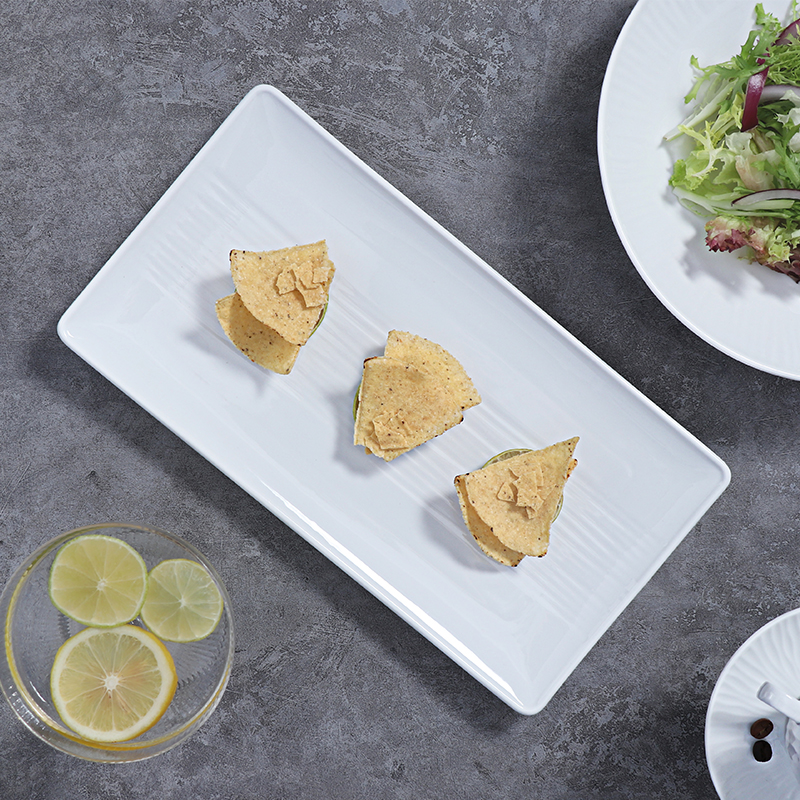 Rechteckiges Assiette-Weihnachtsgeschirr, schicker Speiseteller für Hotelrestaurants