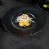 Porzellan-Geschirr, neues Design, Matt-Frosting-Schwarz, Restaurantteller