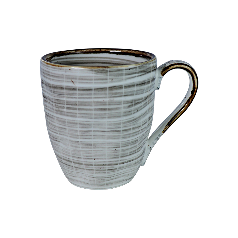  Großhandel Kaffeetassen, Tassen-Set, spülmaschinenfest, für Hotel, Café, Geschäft, Porcelana-Geschirr, graue Tasse, Milchbecher 