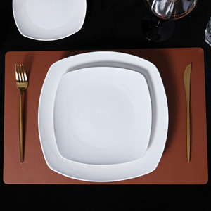Keramische weiße Teller-Restaurant-Chef-weiße Teller für Nahrung
