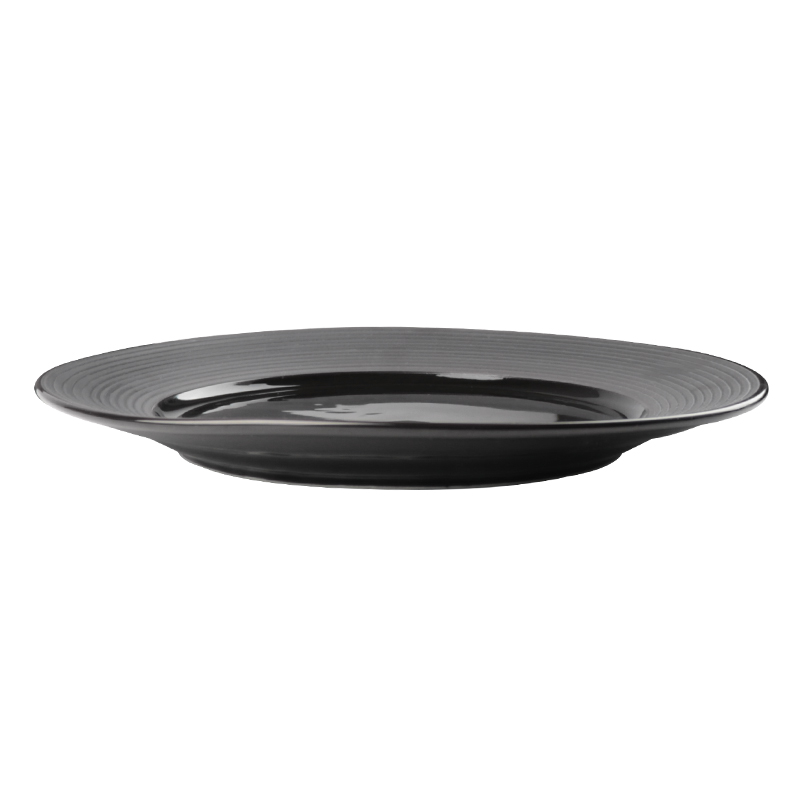Design-Reisschüssel aus mattschwarzer Keramik
