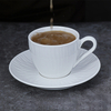 Kaffee, Tee und Espressozubehör, Cappuccino, weiße Restaurant-Tassen, individuelles Logo-Tassen-Set