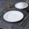 Weiße Restaurant-Essteller aus Porzellan und Keramik für Hotelcafés