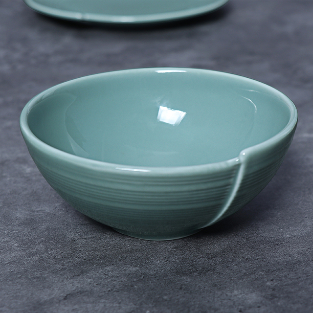Chinesisches Porzellangeschirr 5 Zoll Schalen Keramik Unregelmäßiges Design Geschirr Dessertschalen Servierschalen für Restaurant