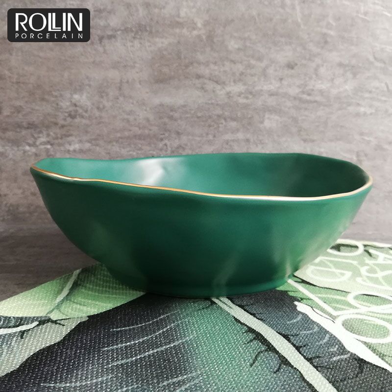 Mattgrüne Dinner Ware Suppenschüssel Reisschüssel