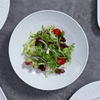 35-Unzen-Salatnudelschüssel, weiße Steingutschüsseln, 1 l Porzellangeschirr, umweltfreundlicher Lebensmittelteller, Restaurantgeschirr