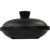 Tiefer Porzellanteller mit Deckel GET TORTILLERO mit TAPA 19,7 CM schwarz 