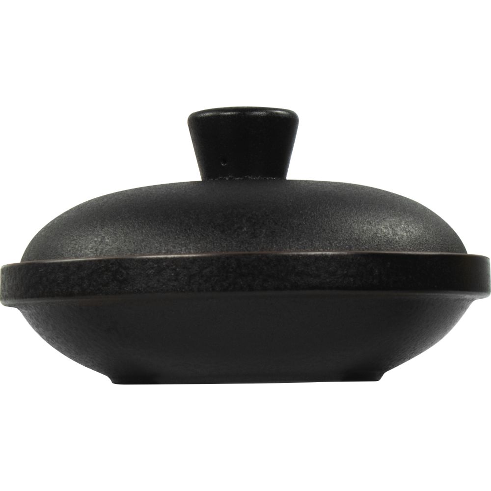 Tiefer Porzellanteller mit Deckel GET TORTILLERO mit TAPA 19,7 CM schwarz 