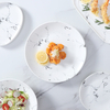 Esszimmer-Set aus weißem und grauem Porzellan, 20,3 cm, moderne Keramikteller, Kochplatte für Hotel-Dinner-Sets, luxuriöse Gerichte