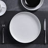 Strapazierfähiges Porzellanmaterial, weiße Standard-Keramikplatte für Restaurants und Hotels