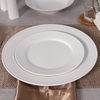 Weißes Porzellan-Essteller-Set, Keramikgeschirr