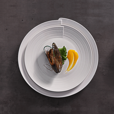 Kitchen Hotel Geschirr White Wave Tafelservice und Teller