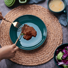 Luxus Geschirr Gold Grün Teller Set Geschirr Porzellan Happy Singles Abendessen Set Glänzend Keramik Steinzeug Geschirr Für Hotel