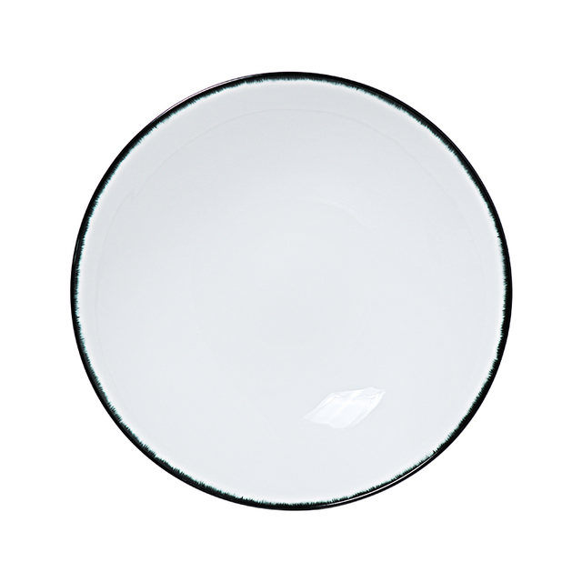 Minimalistisches Bone China-Geschirrset aus feinem Porzellan, Restaurant-Teller-Set