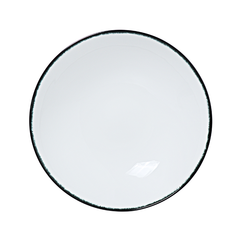 Minimalistisches Bone China-Geschirrset aus feinem Porzellan, Restaurant-Teller-Set