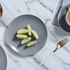 Tiefgraue Teller und Schüsseln, Esszimmer-Set, modernes Porzellan, Kaffeetasse, Geschirr, Restaurant-Abendessen, luxuriöser Teller aus Keramik