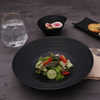 Schwarzes Restaurant, luxuriöses, modernes Geschirr, 20,3 cm großes Keramikgeschirr für Esszimmer und Restaurant, Porzellanteller