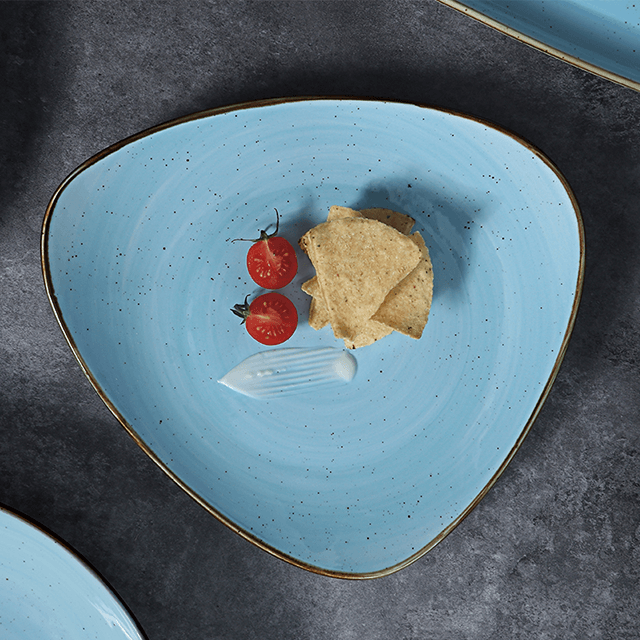 Servierplatte aus Steingut Rollin Runde Teller aus Porzellan für Steakteller Restaurant