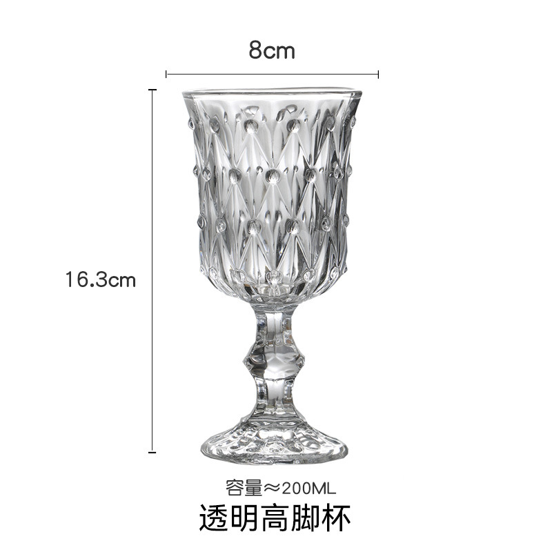 Bar-Gläser, Restaurant, Zuhause, Geschenkset, 200 ml, weiß-grüne Kelche für Wein