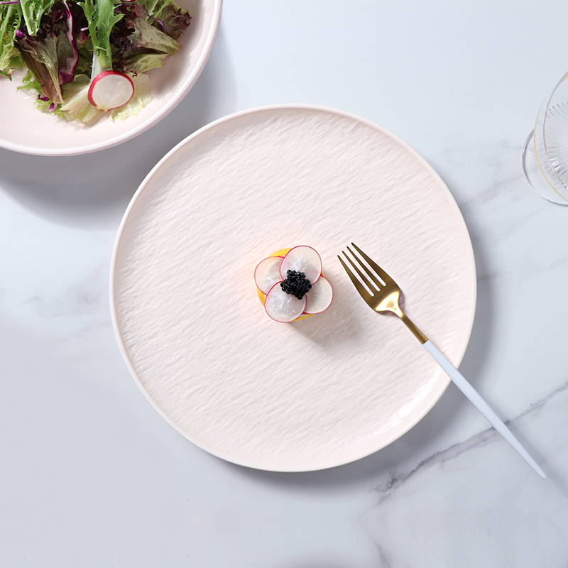 Nordic Stil Luxus Geschirr Keramik Rosa Teller Sets Geschirr Porzellan Geschirr Set