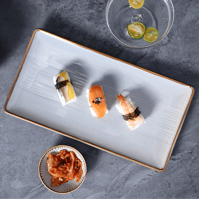 Blauer Porzellan-Essteller