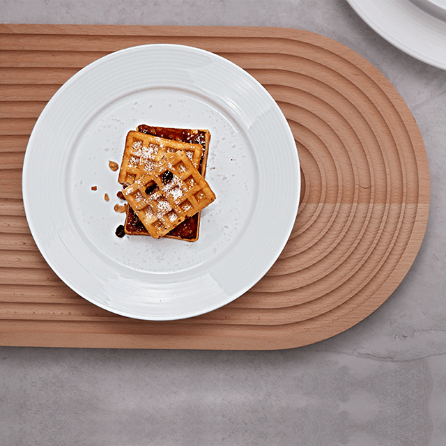 Weißes Porzellan-Essteller-Set, Keramikgeschirr