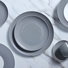 Tiefgraue Teller und Schüsseln, Esszimmer-Set, modernes Porzellan, Kaffeetasse, Geschirr, Restaurant-Abendessen, luxuriöser Teller aus Keramik