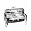 Sichtbare rechteckige Flip-Buffet-Chafing-Dish, Edelstahl-Heizung, Chafing-Dishes, Speisenwärmer, Buffet-Öfen für die Vermietung in der Gastronomie