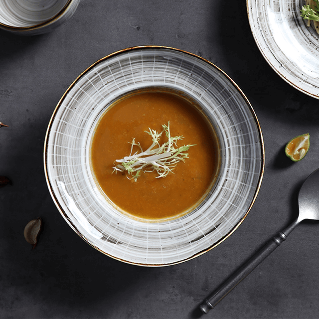 Runder 25-cm-Porzellanteller für Restaurants Super Steinzeugteller für Amazon 