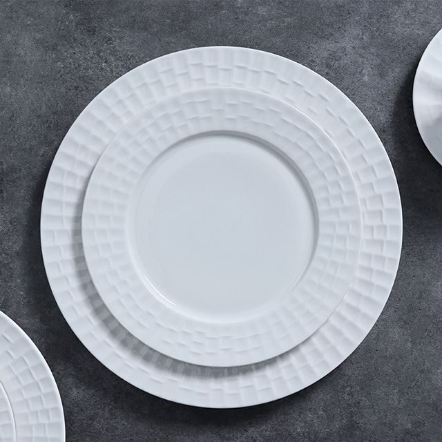 Hotel Ware Teller-Set, Geschirr, weißes Geschirr-Set, Bone China-Geschirr-Set