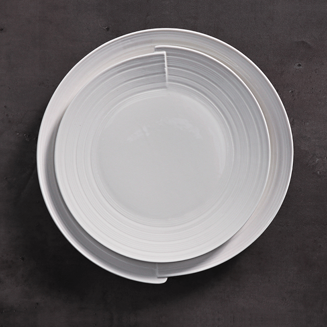 Kitchen Hotel Geschirr White Wave Tafelservice und Teller