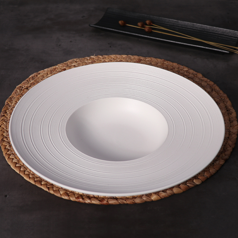 Schwarzes Restaurant, luxuriöses, modernes Geschirr, 20,3 cm großes Keramikgeschirr für Esszimmer und Restaurant, Porzellanteller