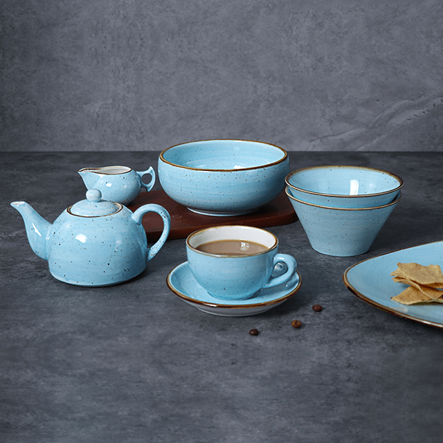 Servierplatte aus Steingut Rollin Runde Teller aus Porzellan für Steakteller Restaurant