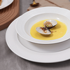 Weißes Porzellan-Essteller-Set, Keramikgeschirr