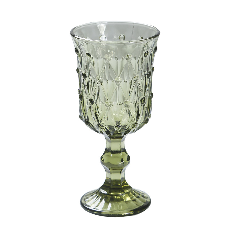 Bar-Gläser, Restaurant, Zuhause, Geschenkset, 200 ml, weiß-grüne Kelche für Wein