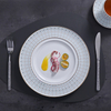 Guangzhou Hospitality-Lieferant, Bord-Catering, Luxus-Geschirr, Teller aus Knochenporzellan
