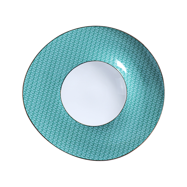 Luxus-Hotelrestaurant-Essteller aus Knochenporzellan für 5-Sterne-Hotels