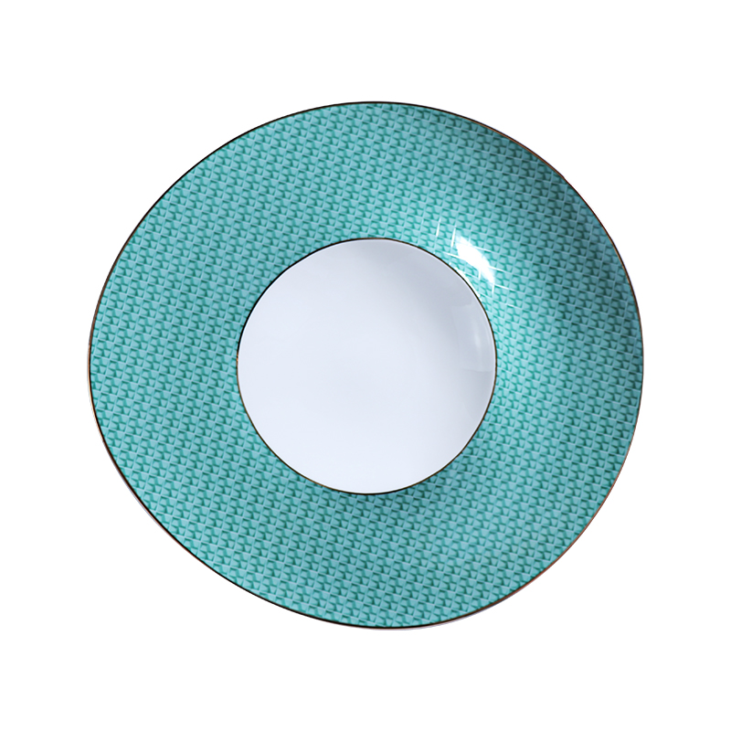 Luxus-Hotelrestaurant-Essteller aus Knochenporzellan für 5-Sterne-Hotels