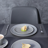 Keramikgeschirr Grau für Restaurant Luxuriöses modernes Geschirrset Geschirrsets Luxusporzellangeschirrset