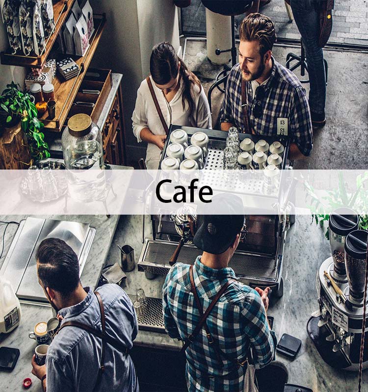 Café-Geschirr-Arrangement